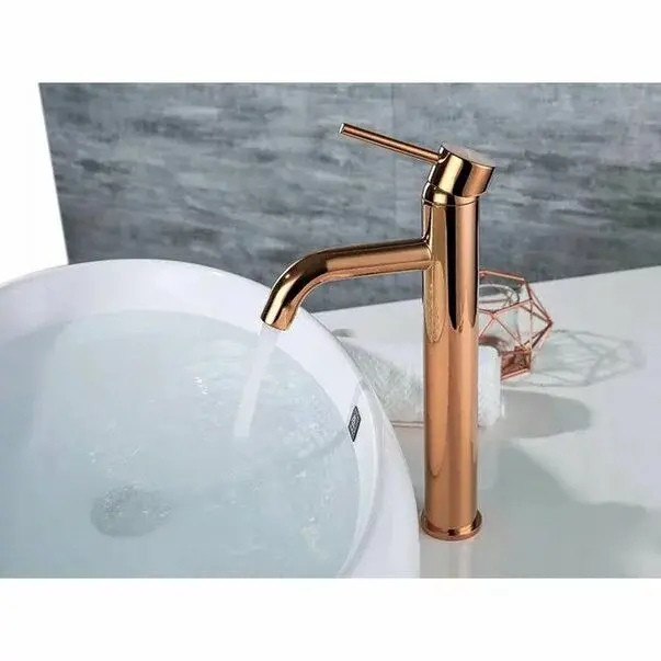 Baterie inalta lavoar Rea Lungo rose gold [4]