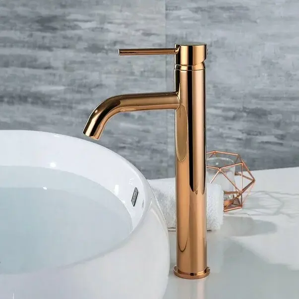 Baterie inalta lavoar Rea Lungo rose gold [3]