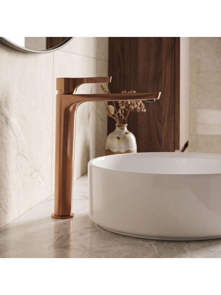 Baterie lavoar Rea Maxim cupru periat 294mm montaj blat PVD alamă [8]