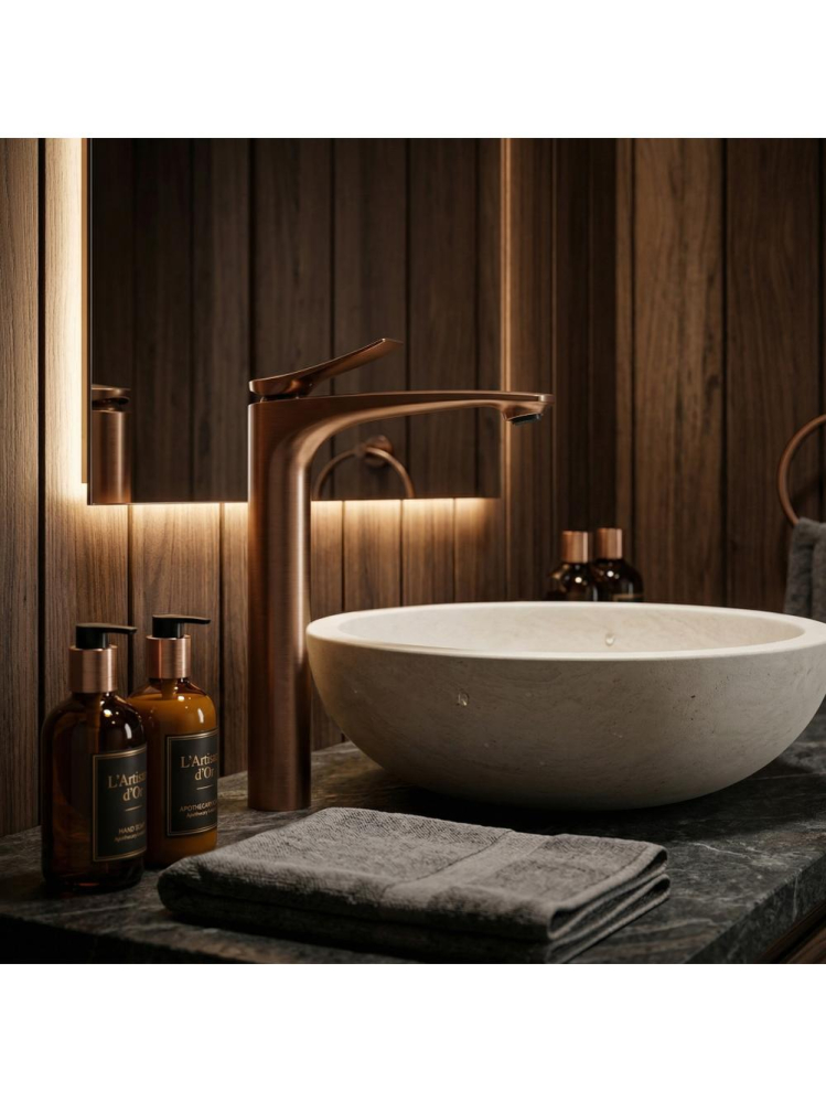 Baterie inalta lavoar Rea Vision cupru periat [7]