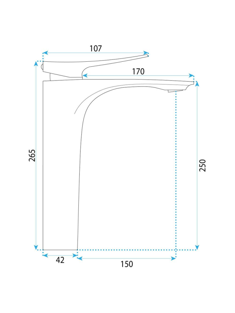 Baterie inalta lavoar Rea Vision cupru periat [14]