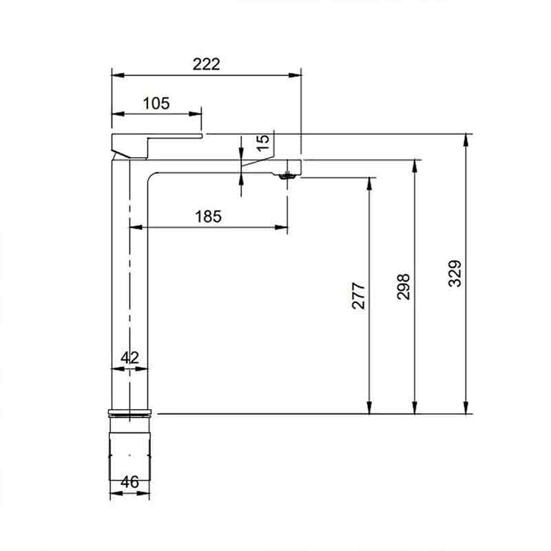 Baterie inalta pentru lavoar Villeroy&Boch, Architectura 277, cu ventil click clack, crom [8]