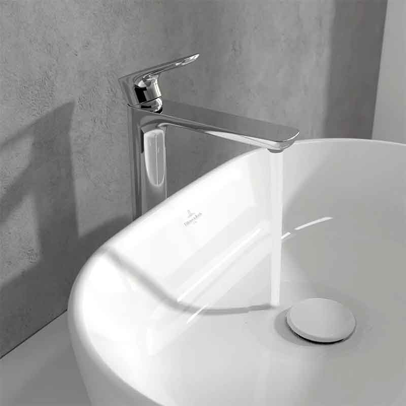 Baterie înaltă pentru lavoar Villeroy&Boch, O.Novo 240, cu ventil click-clack, crom [3]