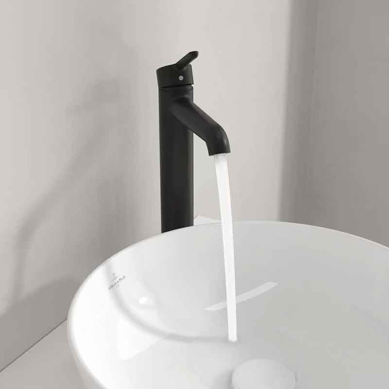 Baterie înaltă pentru lavoar Villeroy&Boch, Skyla 250, cu ventil click-clack, negru mat [5]
