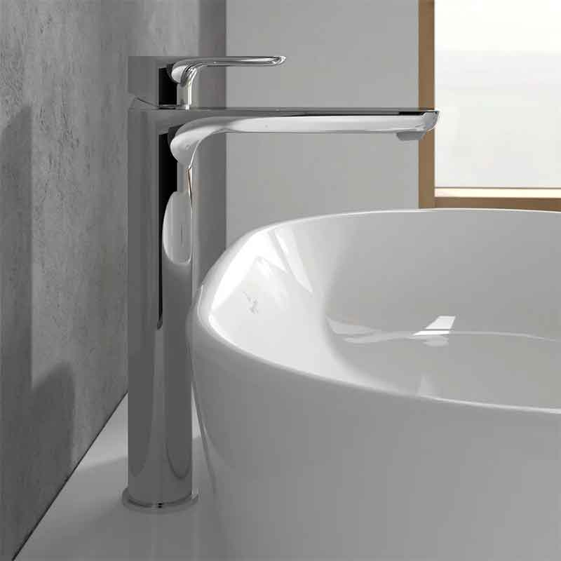 Baterie înaltă pentru lavoar Villeroy&Boch, Skyla, cu ventil click-clack, crom [4]