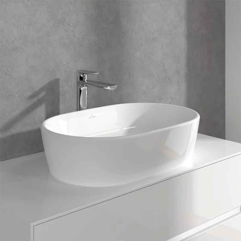 Baterie înaltă pentru lavoar Villeroy&Boch, Skyla, cu ventil click-clack, crom [5]