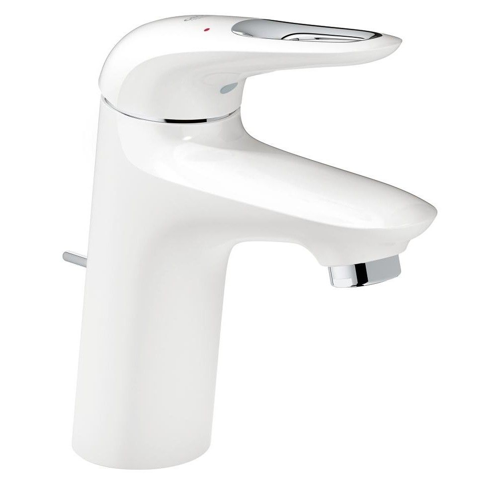 Baterie lavoar alba Grohe Eurostyle, cu ventil pop-up, cold start [1]