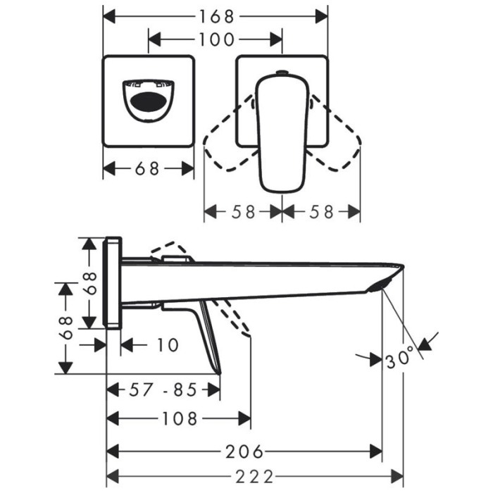 Baterie lavoar cu ventil, Hansgrohe, Logis Fine, crom [2]