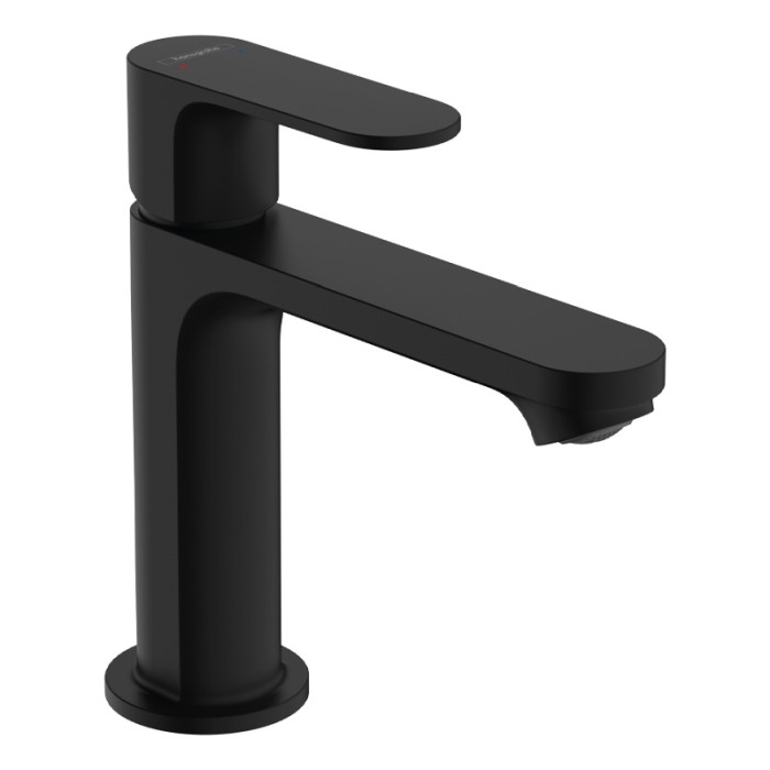 Baterie lavoar cu ventil, Hansgrohe, Rebris S 110, negru mat [1]