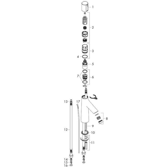 Baterie lavoar cu ventil, Hansgrohe, Talis Select S 100, Crom [5]