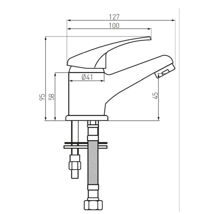 Baterie lavoar, Ferro, Basic, crom [2]