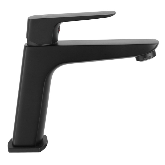 Baterie lavoar, Ferro, Vitto Verdeline, cu ventil, negru mat [1]