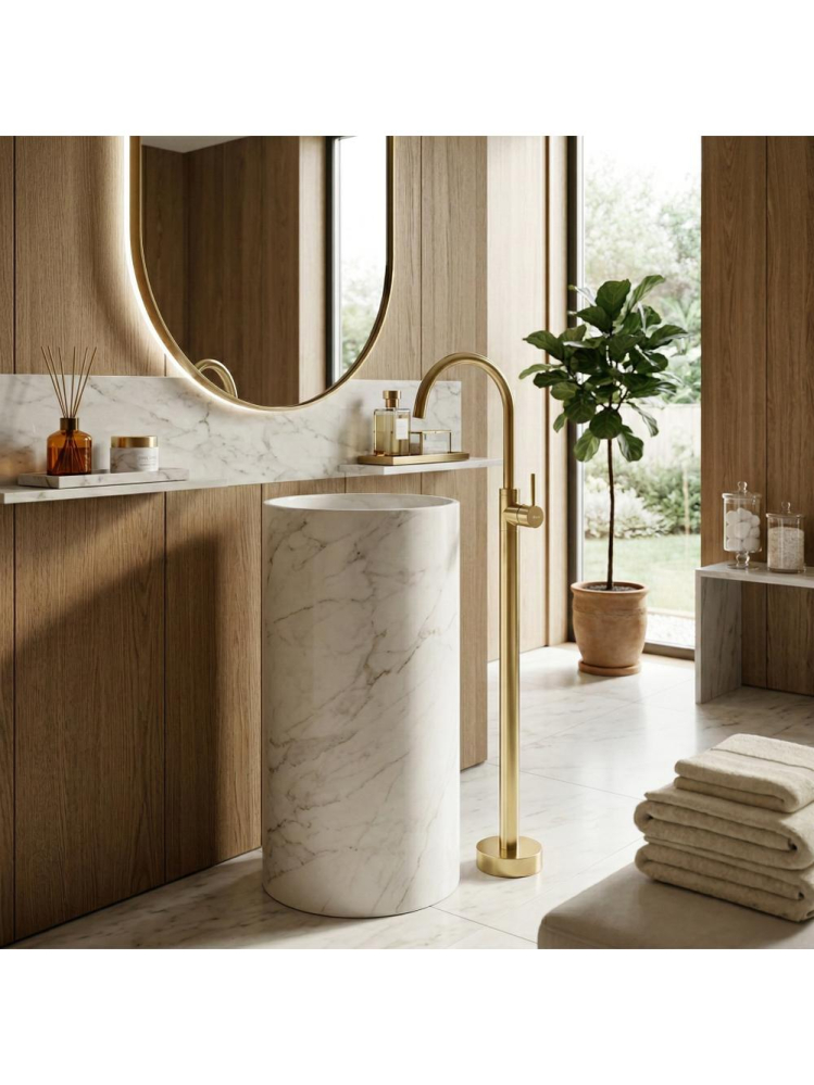 Baterie lavoar freestanding Rea Lungo auriu [2]