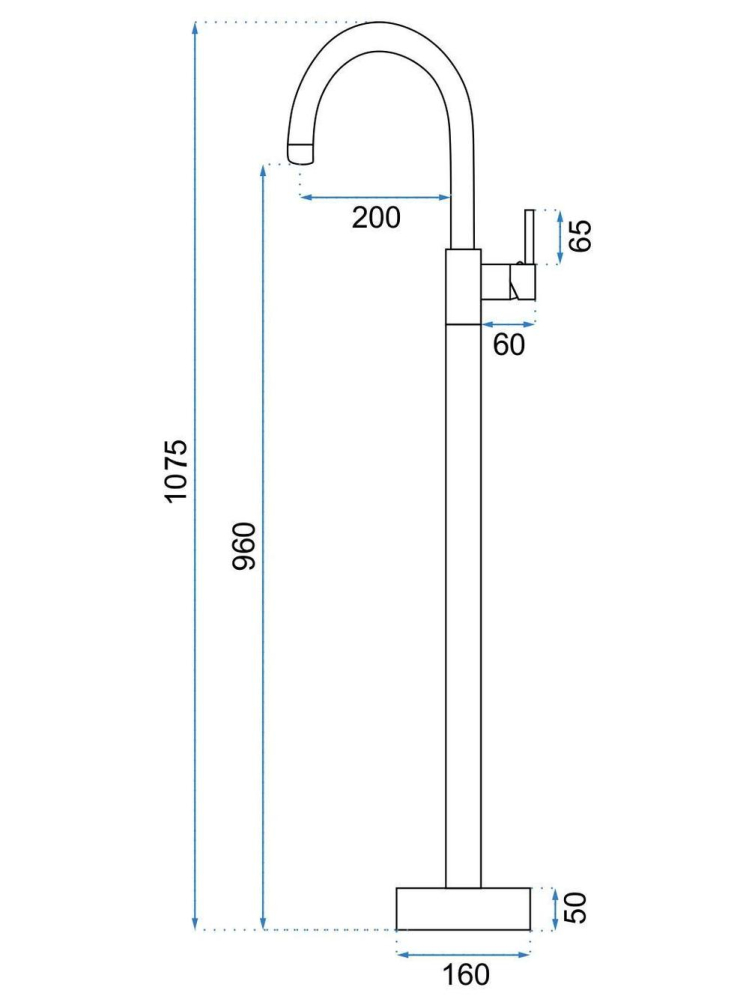 Baterie lavoar freestanding Rea Lungo auriu [8]