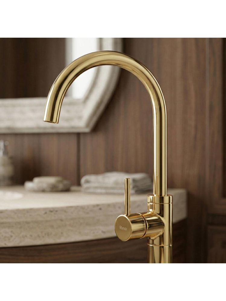 Baterie lavoar freestanding Rea Lungo auriu [6]