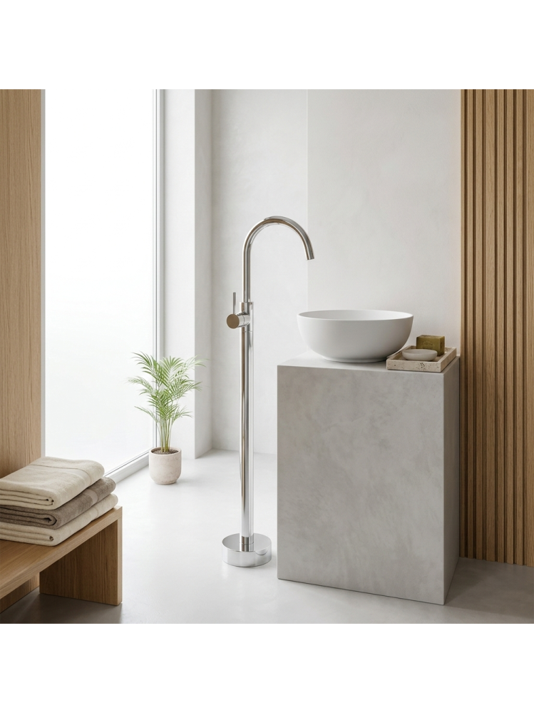 Baterie lavoar freestanding Rea Lungo crom [5]