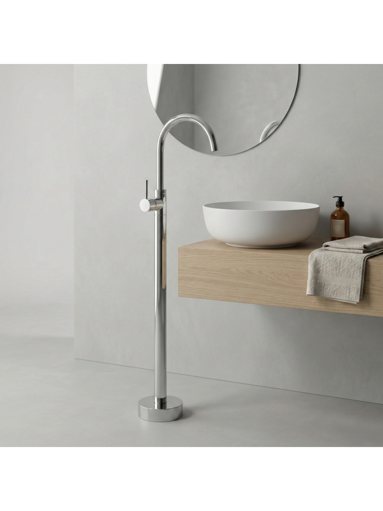 Baterie lavoar freestanding Rea Lungo crom [6]