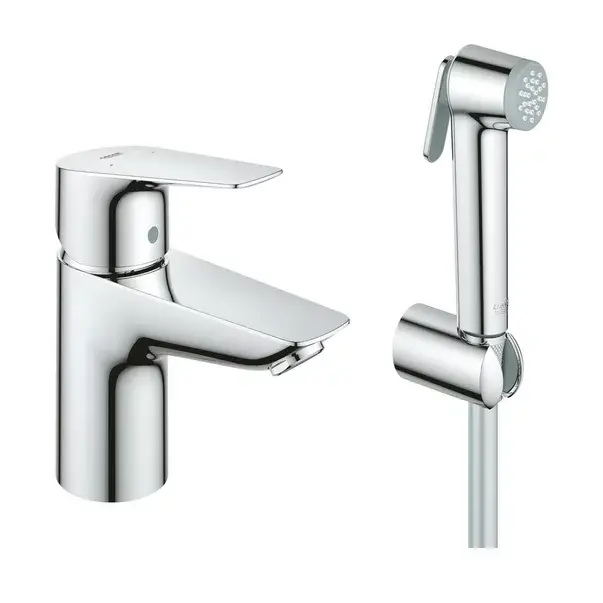 Baterie lavoar Grohe BauEdge New S cu dus igienic crom [1]
