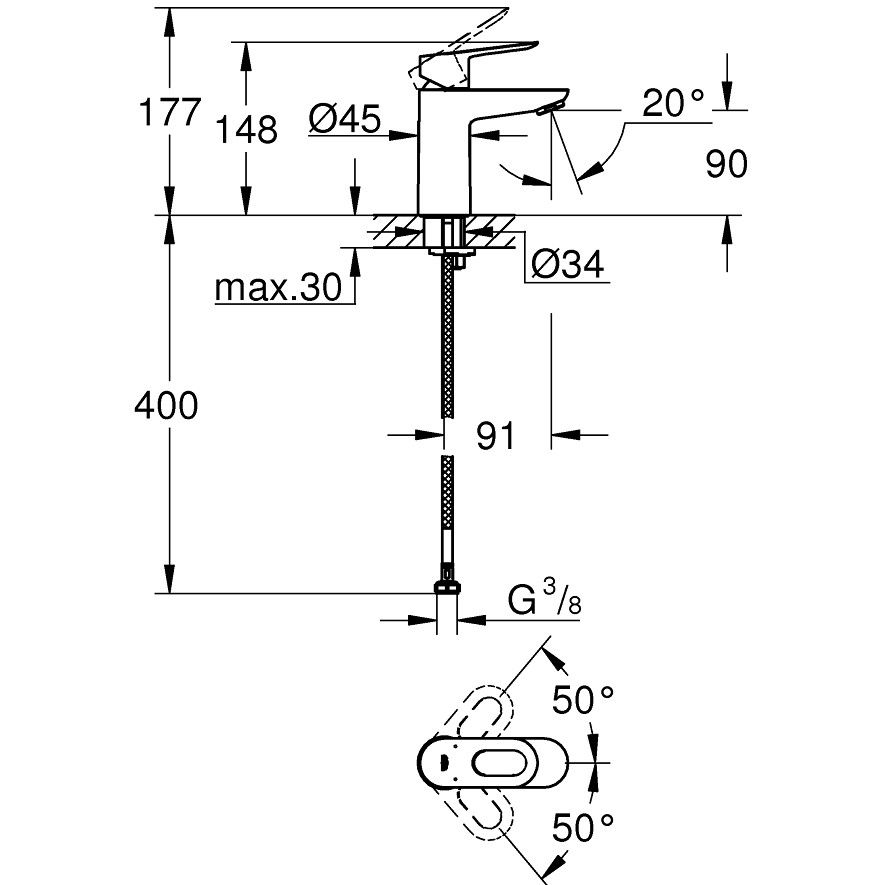 Baterie lavoar Grohe BauLoop [2]