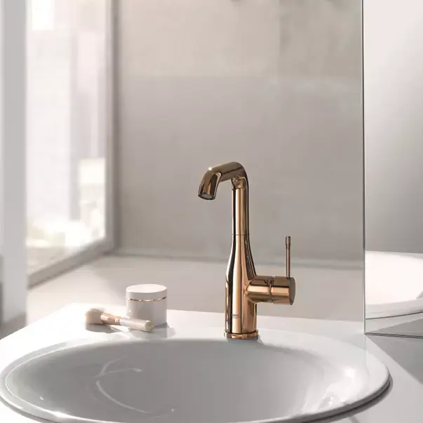 Baterie lavoar Grohe Essence L cu ventil Pop-Up auriu lucios Cool Sunrise [3]
