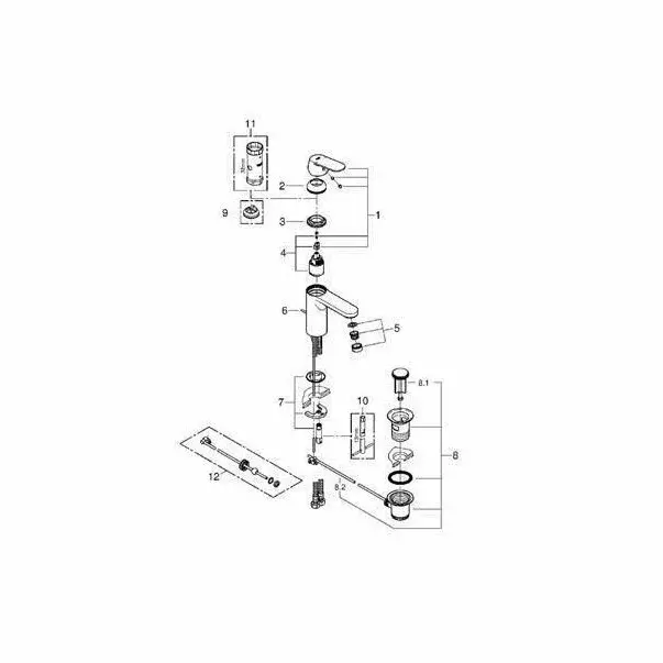 Baterie lavoar Grohe Eurosmart Cosmopolitan M crom lucios [3]