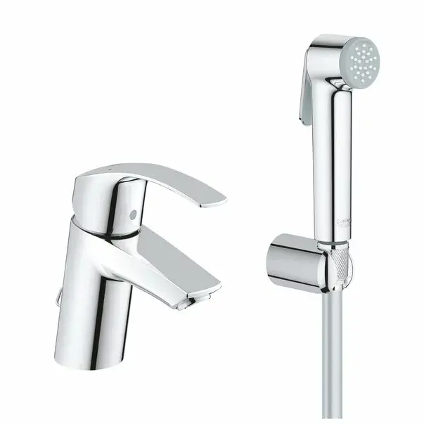 Baterie lavoar Grohe Eurosmart New cu dus igienic crom lucios [1]