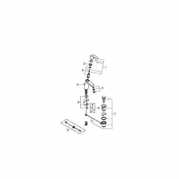 Baterie lavoar Grohe Eurosmart New M crom lucios [2]