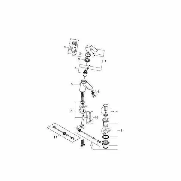 Baterie lavoar Grohe Eurosmart New S crom lucios [3]