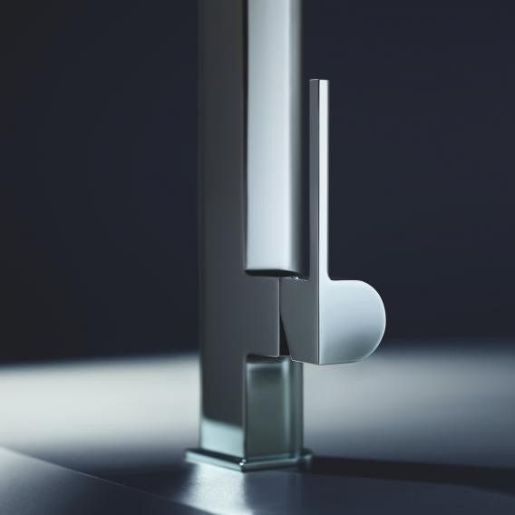 Baterie lavoar Grohe Plus, pipa pivotanta si afisaj LED, ventil click clack [6]