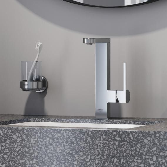 Baterie lavoar Grohe Plus, pipa pivotanta si afisaj LED, ventil click clack [2]