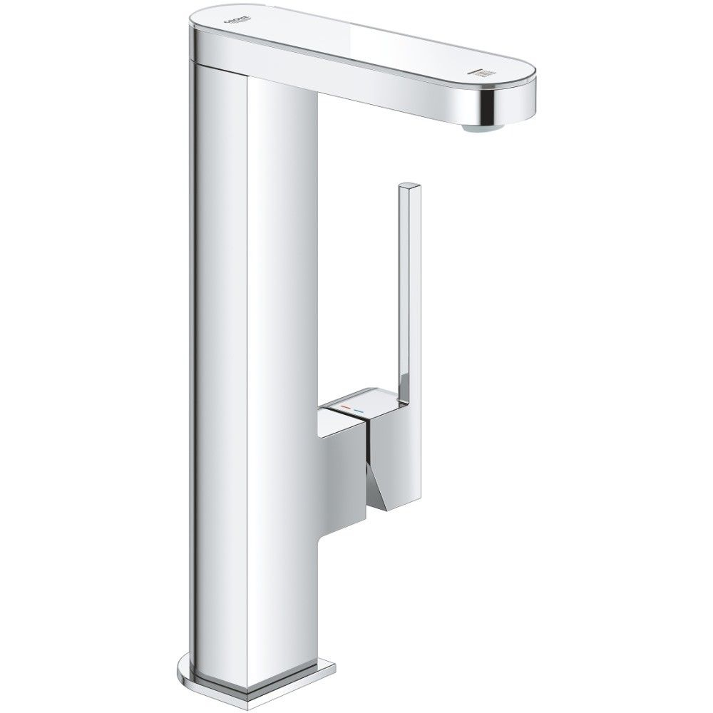 Baterie lavoar Grohe Plus, pipa pivotanta si afisaj LED, ventil click clack [1]