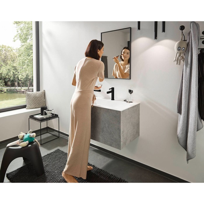 Baterie lavoar, Hansgrohe, Finoris 110, cu ventil Push-Open, negru mat [5]