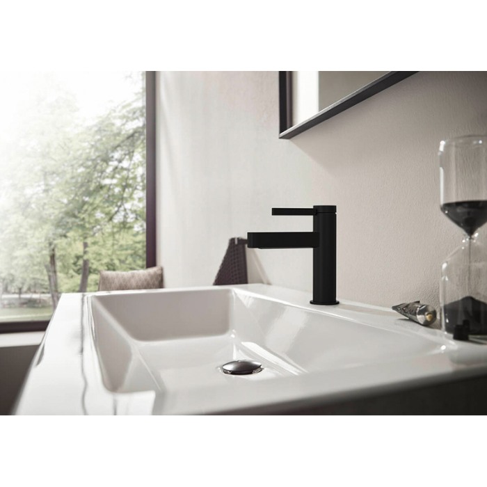 Baterie lavoar, Hansgrohe, Finoris 110, cu ventil Push-Open, negru mat [3]