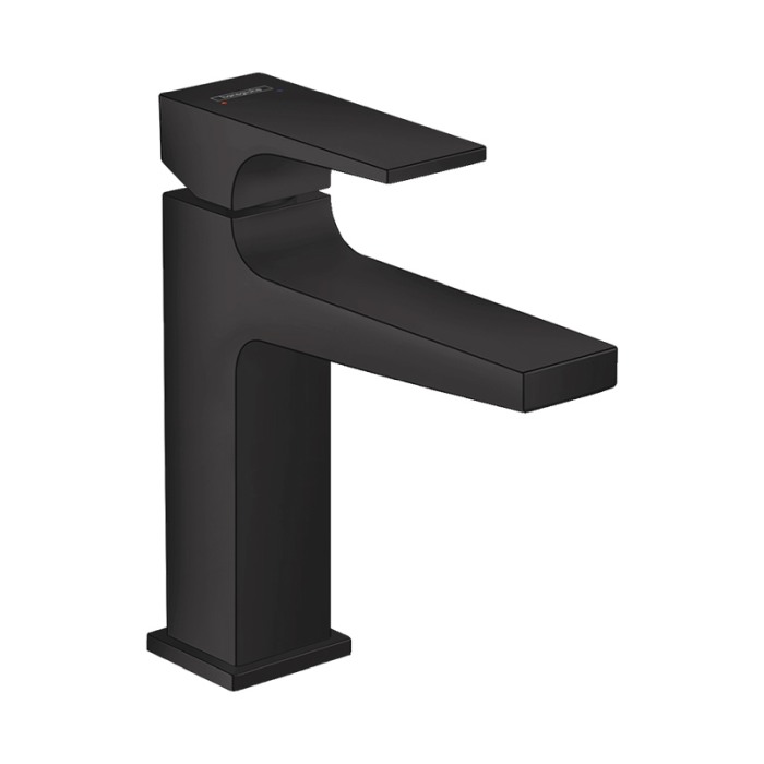 Baterie lavoar, Hansgrohe, Metropol 110, cu ventil, negru mat [1]