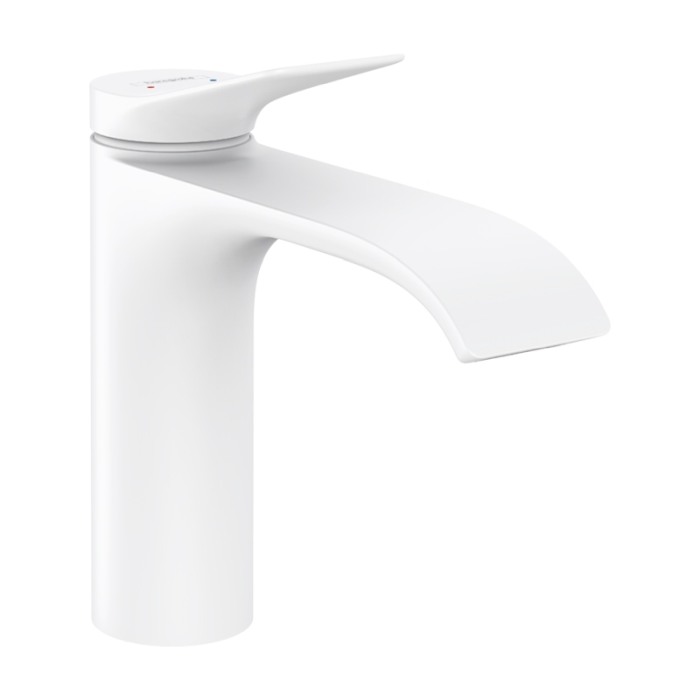 Baterie lavoar, Hansgrohe, Vivenis 110, cu ventil, alb mat [1]