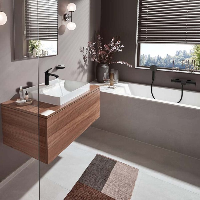 Baterie lavoar, Hansgrohe, Vivenis 110, negru mat [6]