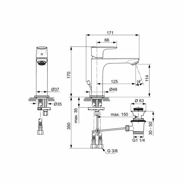 Baterie lavoar Ideal Standard Connect Air Grande [2]