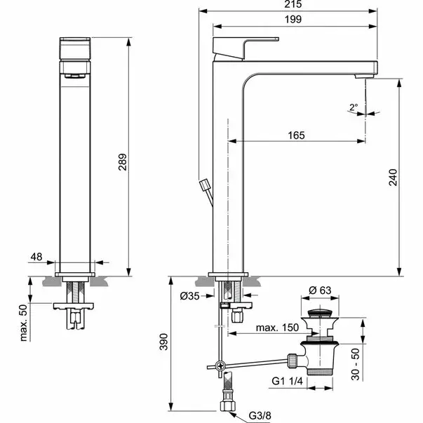 Baterie lavoar Ideal Standard Edge 240 [4]