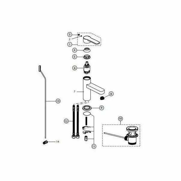 Baterie lavoar Ideal Standard Gio cu ventil pop-up [3]