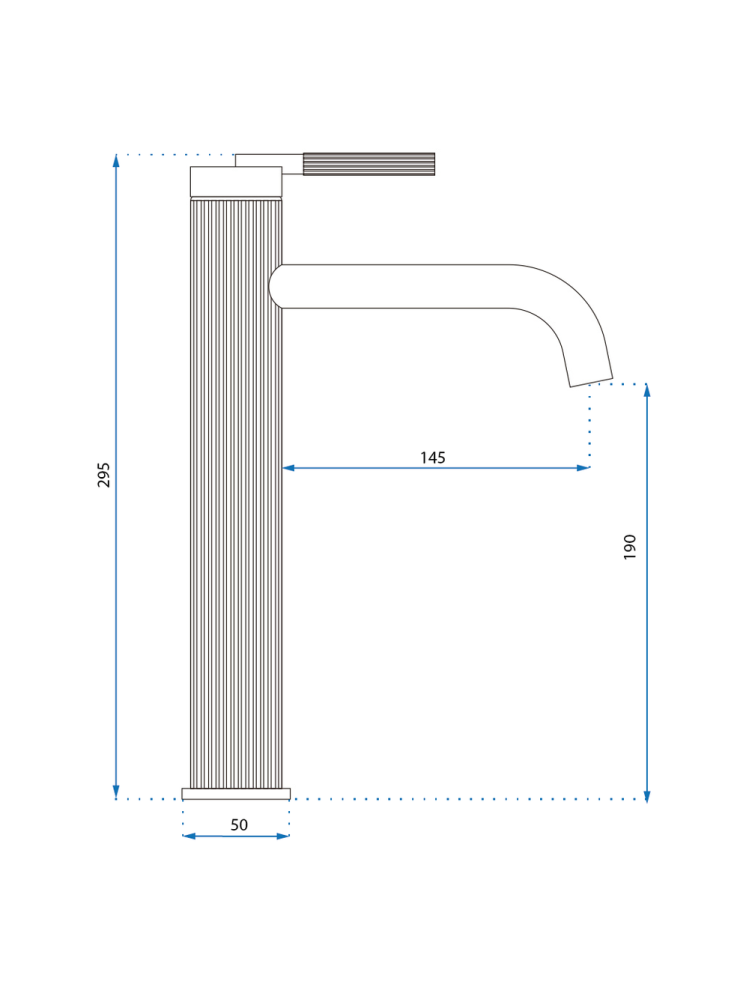 Baterie lavoar inalta Rea Argon crom periat [8]