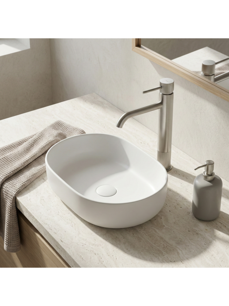 Baterie lavoar inalta Rea Lungo Stripe crom periat [7]