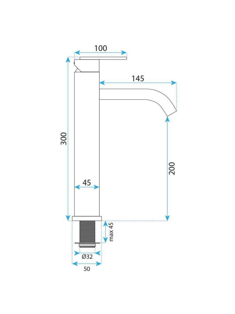Baterie lavoar inalta Rea Ontario cupru periat [6]