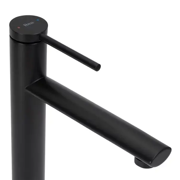 Baterie lavoar inalta Rea Oval negru mat [5]