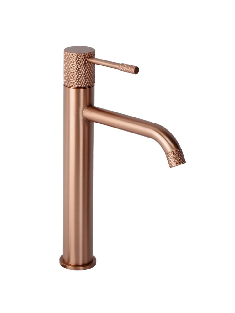 Baterie lavoar Rea Venti cupru periat PVD 295mm montaj blat [13]