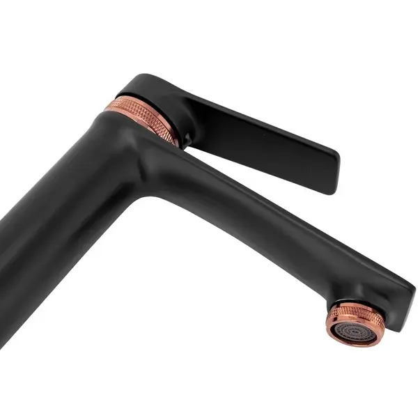 Baterie lavoar inalta Rea Viral negru - rose gold mat [4]
