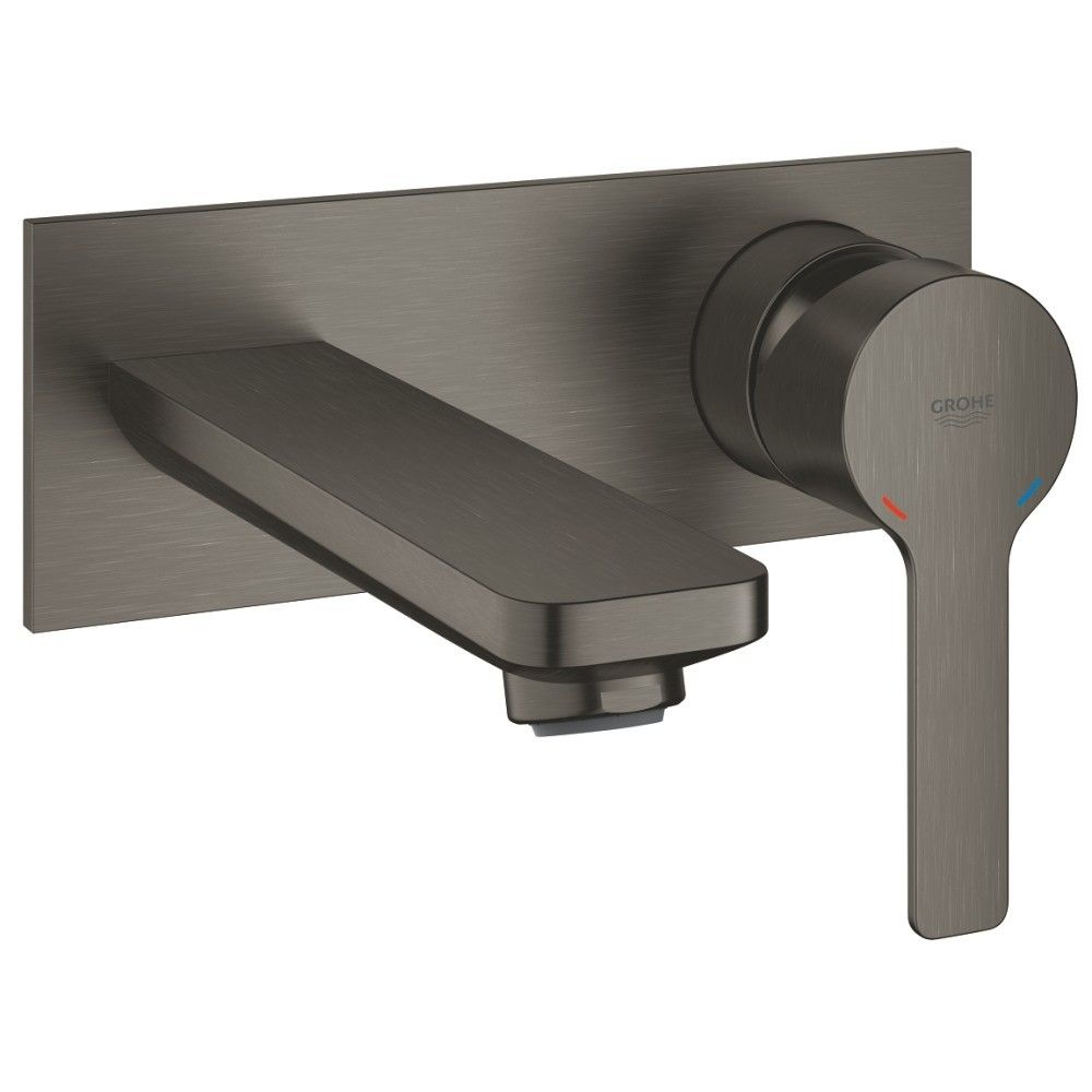 Baterie lavoar incastrata antracit mat Grohe Lineare, pipa 15 cm [1]