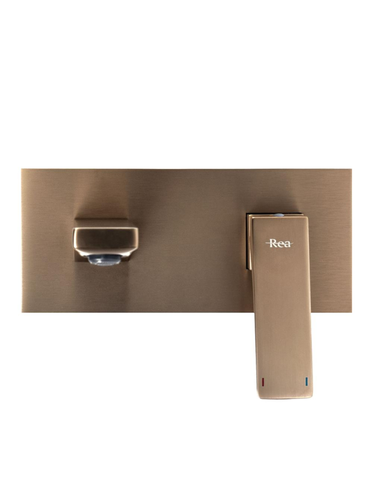 Baterie lavoar perete Rea Premium Joe cupru periat PVD 170 mm montaj ingropat [8]