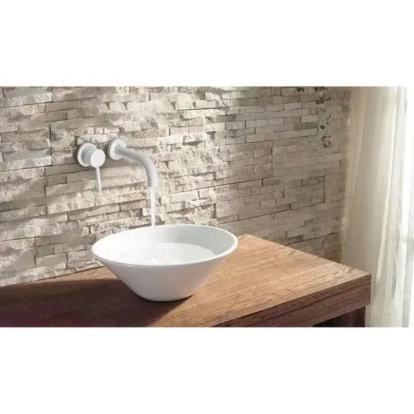 Baterie lavoar incastrata Rea Lungo alb mat corp ingropat inclus [3]