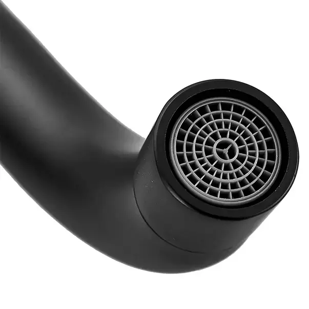 Baterie lavoar incastrata Rea Lungo negru mat cu corp ingropat [12]