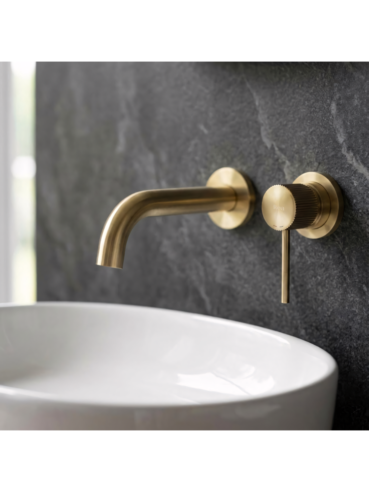 Baterie lavoar incastrata Rea Lungo Stripe auriu periat [4]